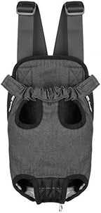 Pet Dog Puppy Cat Carrier Five Holes Backpack Double Shoulder Straps Denim - Image 2