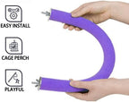 2Pcs 7.9Inch Purple U Shape Rough-surfaced Sands Stick Bird Perches Bird Cage - Image 4