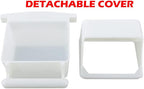 Lot of 4 Bird Cage White Plastic Seed Water Feeder Cups - Image 2