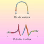 2Pcs Gradient Bird Rope Perch Stand Bird Cage Climbing Rope Toys Accessories of - Image 2