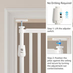 unipaws 86" High Extra Tall Cat Gate, Auto Closing and No Drilling Safety Gate - Image 2