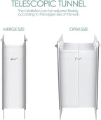 Baboni Pet Door for Wall, Steel Frame and Telescoping Tunnel, Aluminum Lock - Image 7