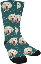 MyPupSocks Custom Personalized Photo Pet Face Socks, Cat and Dog Tracks Paws by MyPupSocks