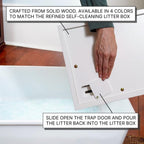 Refined Self Cleaning Litter Box Cabinet-Litter Catch Espresso - Image 4