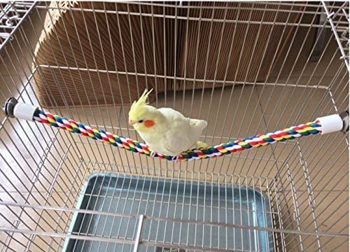 Bird Rope Perches, Parrot Toys 48 inches Rope Bungee Bird Toy - Image 9