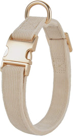 Soft Cotton Dog Collar with Metal Buckle Adjustable Heavy Duty Comfy Corduroy - Image 4