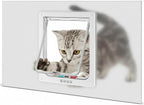 Cat Door for Window, 4 Locking Modes for Safety Cat Window Door, Fits 14"-24" - Image 2
