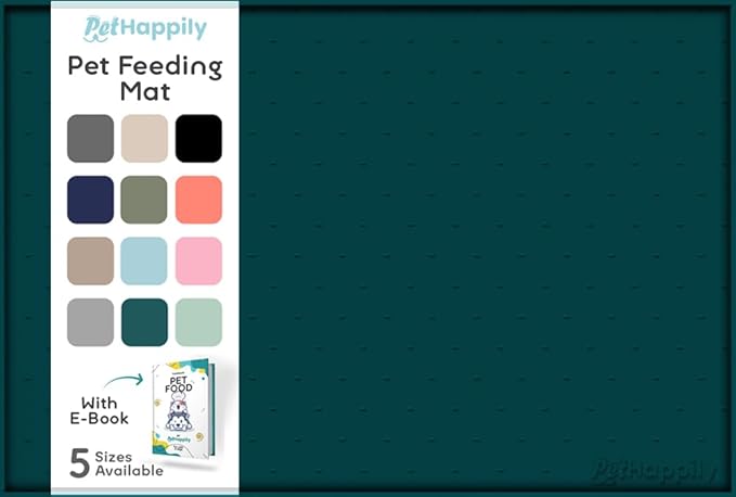 Dog Food Mat - 28x18 Raised Edges Dogs Mat by PETHAPPILY