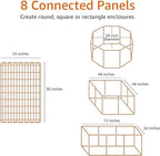 Amazon Basics Foldable Metal Indoor/Outdoor Dog Playpen, Octagonal Exercise Pen - Image 3
