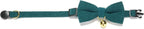 Soft Corduroy Cat Collar with Bell and Bowtie, Safety Breakaway Clasp, - Image 7