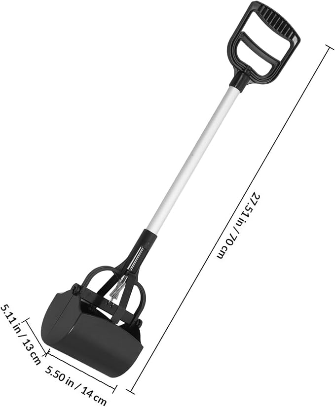 Kisangel Long Handle Pet Waste Scooper Black Dog Waste Picker Outdoor Poop - Image 2