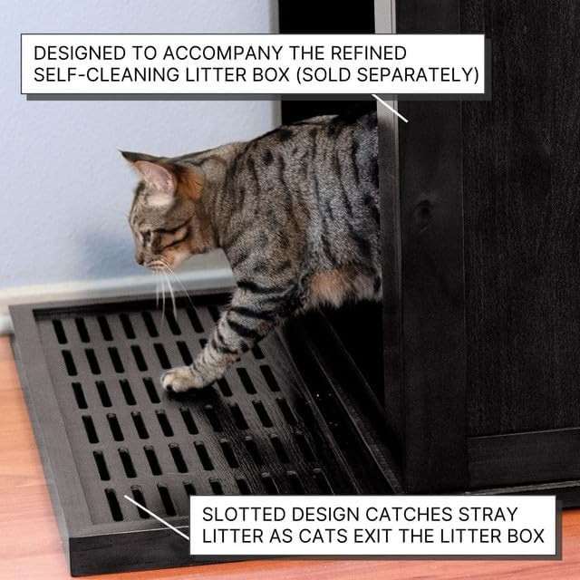 Refined Self Cleaning Litter Box Cabinet-Litter Catch Espresso - Image 3