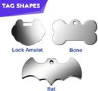 Stainless Steel Personalized Pet ID Tags, Art Design - Image 3