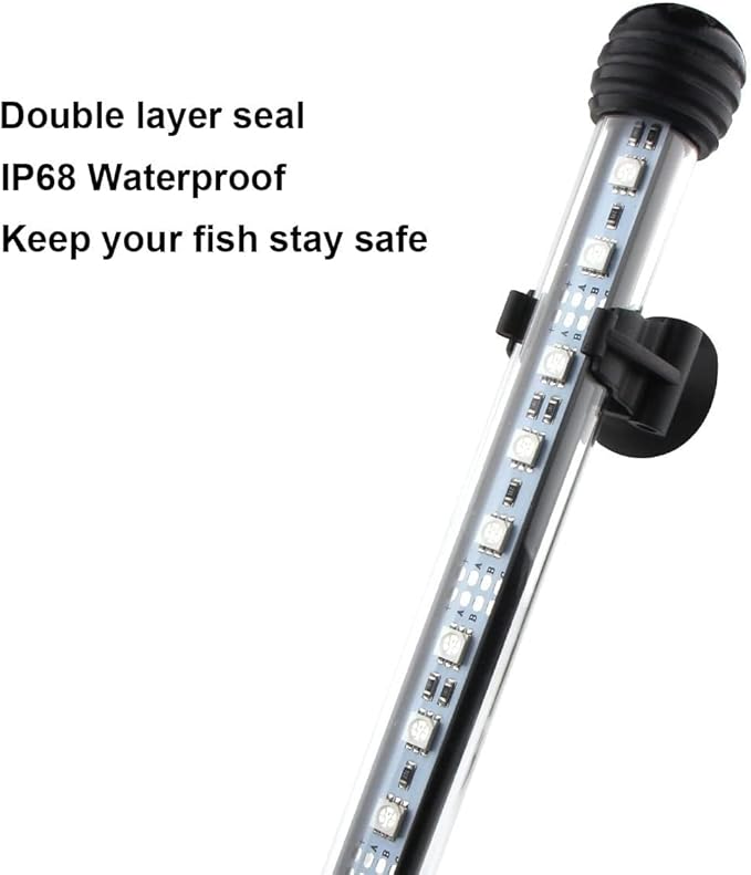 LED Aquarium Light, 11.5 inches Fish Tank Light RGB Color Underwater light - Image 3