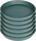 6 Pack Plastic Plant Saucer Planter Water Drip Tray, 4 5 6 7 8 9 10 11 12 inch by Bleuhome