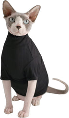 Sphynx Hairless Cats Shirt Cotton Cat Turtleneck Sweater Pullover Kitten by Kitipcoo