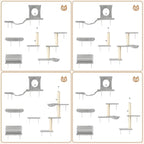 NUNU LAB 14-in-1 Cat Wall Shelves Set, Wall-Mounted Cat Climber - Image 5