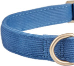 Soft Cotton Dog Collar with Metal Buckle Adjustable Heavy Duty Comfy Corduroy - Image 3