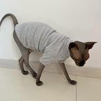 Sphynx Hairless Cats Shirt Cotton Cat Turtleneck Sweater Pullover Kitten - Image 3
