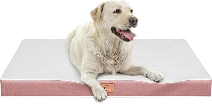 Sunheir Orthopedic Dog Bed for Large Dogs, Waterproof Deluxe Plush Dog Crate Bed by SUNHEIR