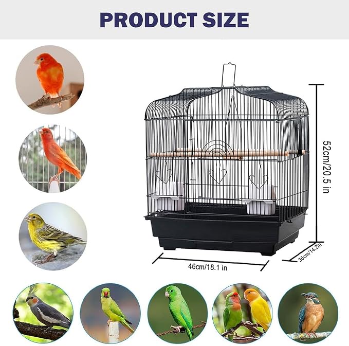 20.5"x18.1"x14.2" Portable Bird Travel Cage - Image 2