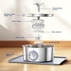 LucidShine 108oz/3.2L Stainless Steel Cat Water Fountain - Image 8
