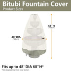 Bitubi Fountain Cover（48"x68"） 600D Oxford Cloth Garden Fountain Statue - Image 2