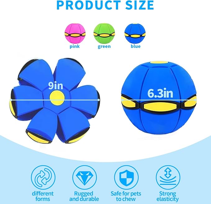 2PCS Dog Flying Disc Toy, Pet Toy Flying Saucer Ball - Image 5