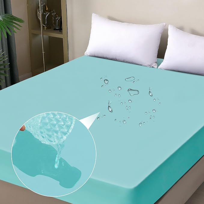 Waterproof Mattress Protector Queen, Fitted Sheet Style Breathable Mattress by OHANO