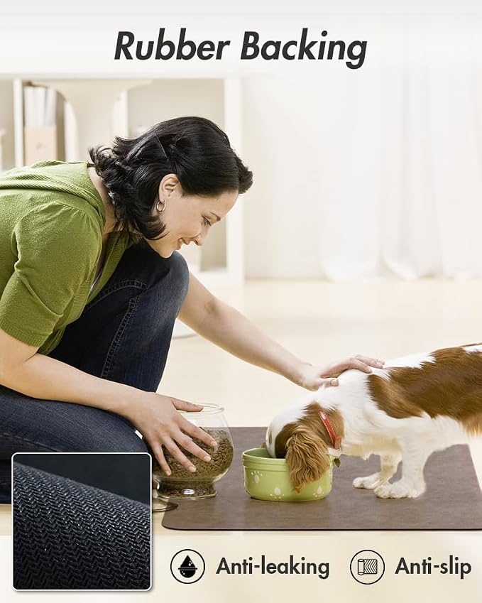 MontVoo-Absorbent Pet Feeding Mat-No Stains Pet Mat - Image 5