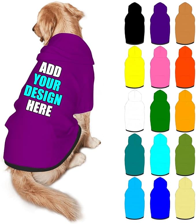 Custom Dog Clothes with Photo Name Logo Personalized Dog Sweaters by Mynvzrk