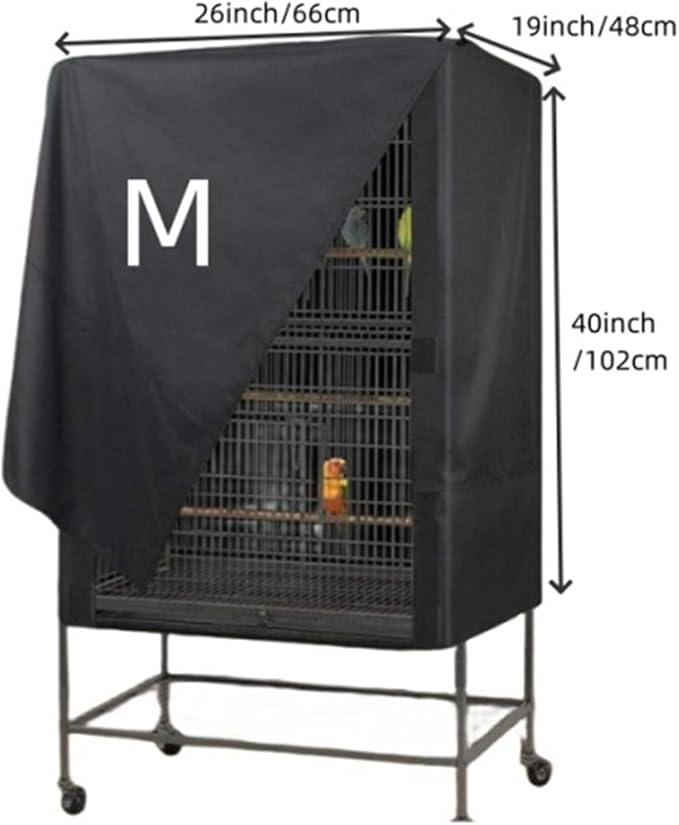 Bird Cover for Cage, Breathable Black Out Lightweight Washable Dust Proof Hood - Image 5