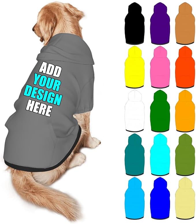 Custom Dog Clothes with Photo Name Logo Personalized Dog Sweaters by Mynvzrk