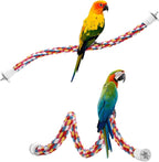 Bird Rope Perches, Parrot Toys 21 inches Rope Bungee Bird Toy - Image 6