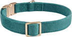 Soft Cotton Dog Collar with Metal Buckle Adjustable Heavy Duty Comfy Corduroy - Image 8