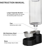 Sfozstra Large Dog Water Dispenser: 9L Gravity Black Gravity Water Feeder - Image 4