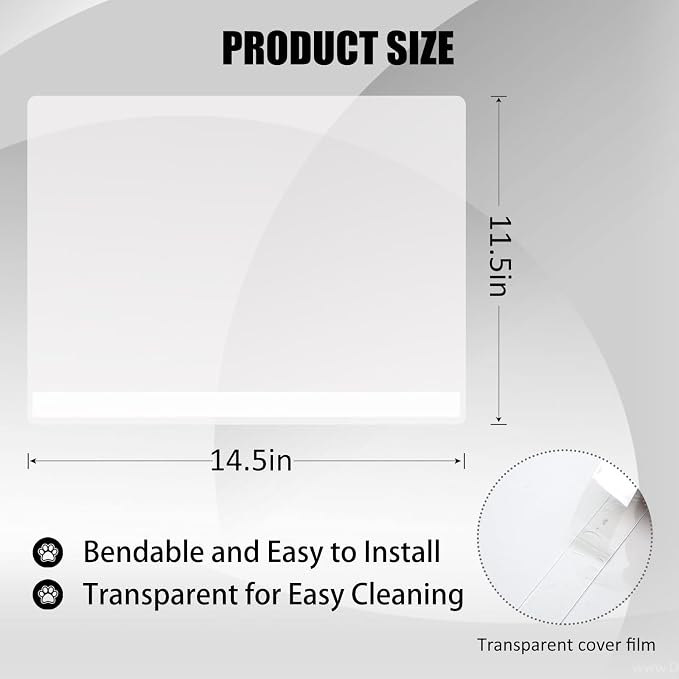 6PCS Cat Litter Box Pee Shields, Transparent Easy Clean Splash Guard - Image 2