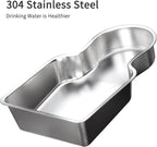 RIZZARI Stainless Steel Pet Water Feeder: 10L Large Gravity Waterer, Less - Image 5