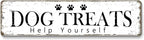 12x3 Inch Dog Treats Sign PC Signage Decor by ZonleeApex