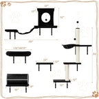 NUNU LAB Cat Wall Shelves Set, Scratching Post, Wall Shelves - Image 6