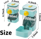PODOO Rabbit Food Water Dispenser, 24oz No Drip Bunny Water Feeder, 34oz Large - Image 2