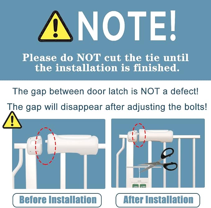 29-34 Inch Wide Baby Gate for Stairs Dog Gate Indoor Pressure Mounted No Drill - Image 6