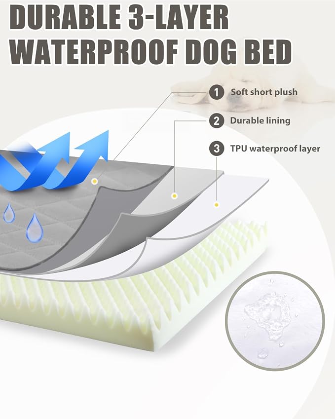 Orthopedic Dog Beds for Extra Large Dogs Waterproof - Image 3