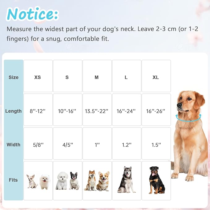 Cotton Collar for Dog，Soft Adjustable Dog Collars for Large Dogs, Cute Dog - Image 2