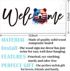 Welcome Sign for Front Door, Welcome Decor Wooden Hanging Sign for Wall Decor - Image 2