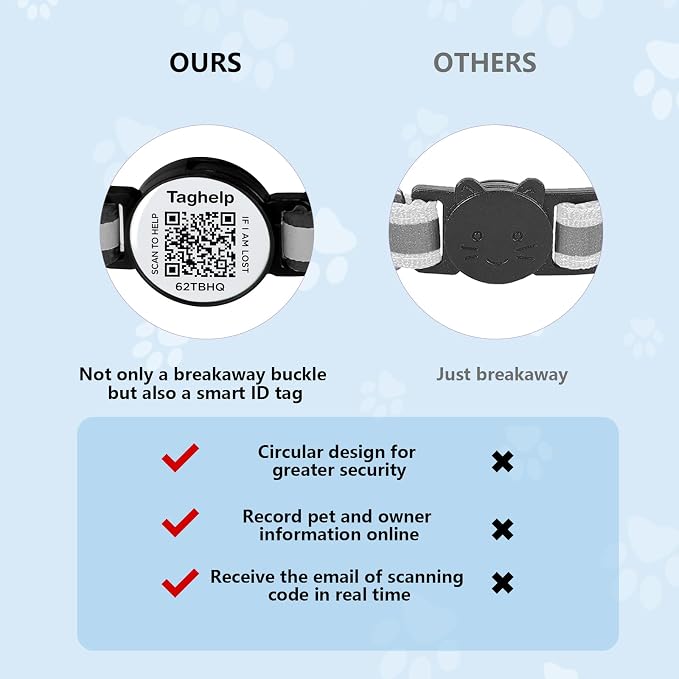 Reflective AirTag Cat Collar, TAGHELP Integrated Air Tag Cat Collar - Image 8