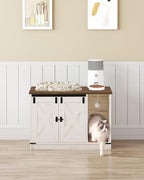 Cat Litter Box Enclosure, Hidden Litter Box Cabinet Furniture - Image 9