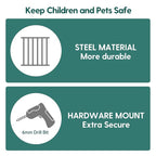 Babelio 31.5-55" No Bottom Bar Baby Gate Extra Wide, 2-in-1 Auto Close Dog Gate - Image 6