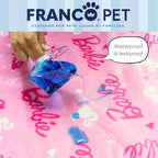 Franco Pet Barbie XL Oversized Super Soft Cozy Waterproof Sherpa-Backed Blanket - Image 4