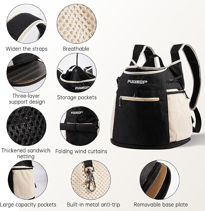 Backpack for Dog Accessories Small Dog cat go Out Bag Break Free Walk Dog Dirty - Image 7